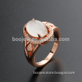 Fashion accessories phone jewelry rose gold wedding gemstone agate silver finger ring